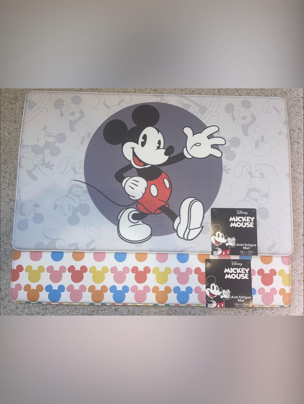 Set of Disney Aldi Mickey Mouse Graphic anti fatigue mats - Multicolor